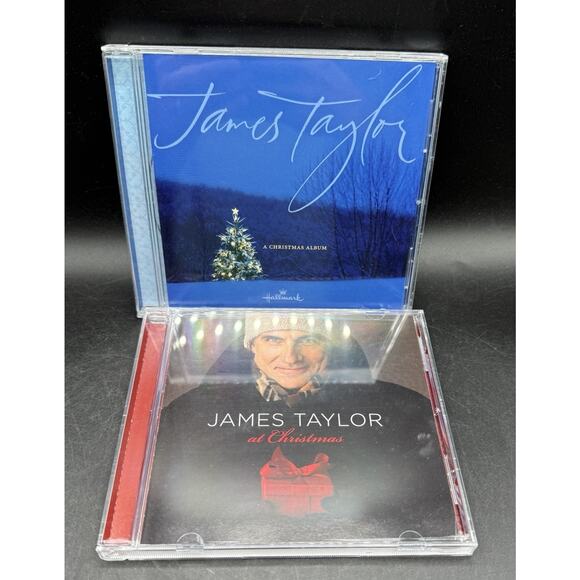 James Taylor Lot Of 2 A Christmas Album & At Christmas Excellent! -D - Picture 1 of 5